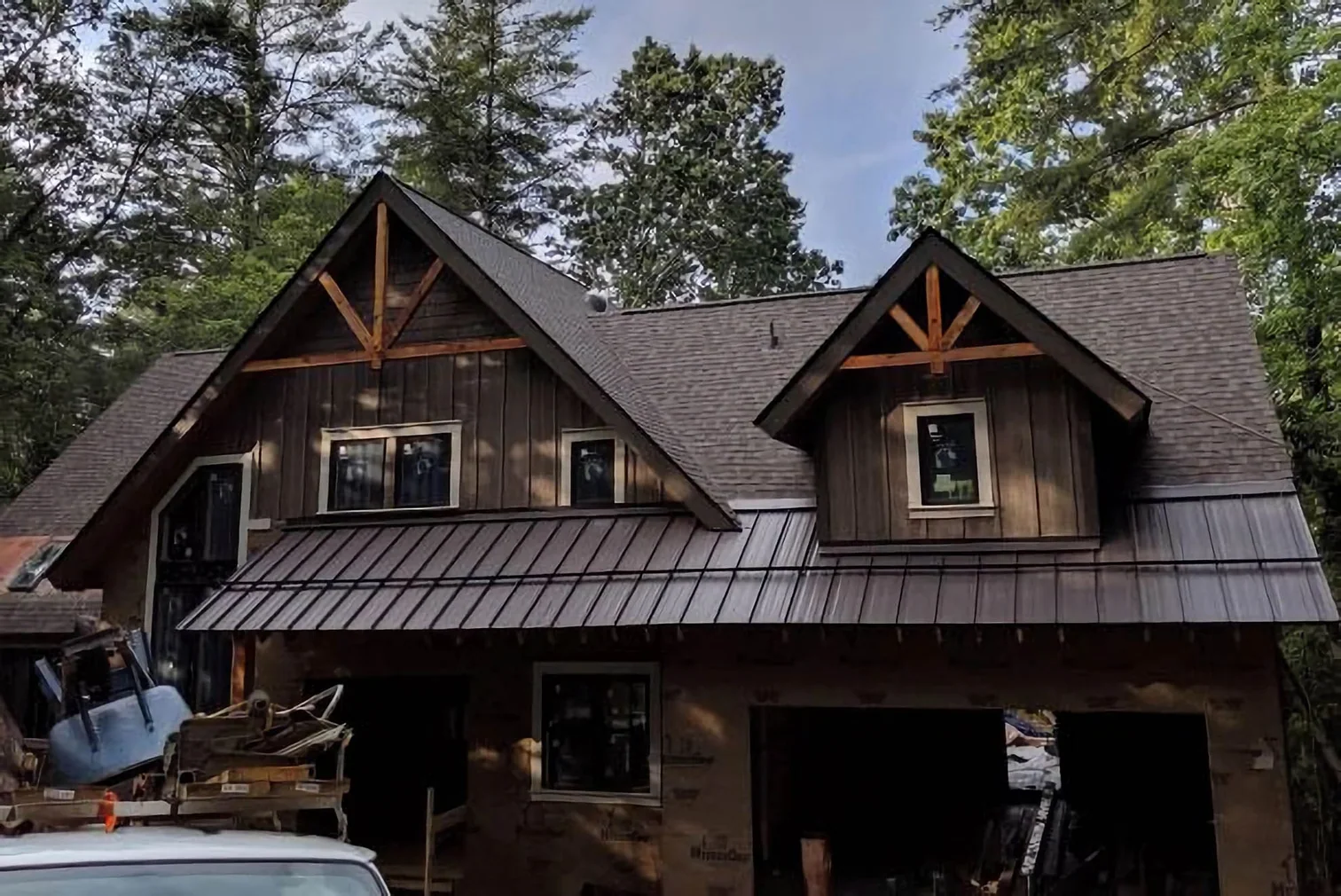 RESIDENTIAL ROOFING — Bronze Standing Seam Metal, New Build